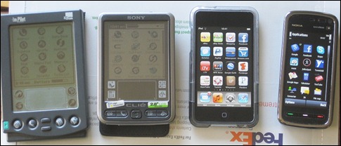 PDAs I've loved, oldest to newest.
